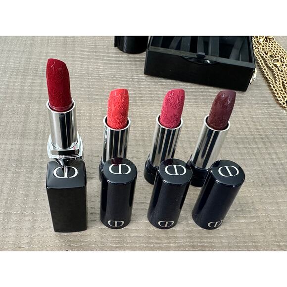 DIOR Rouge Minaudière Clutch with Lipsticks Set *New but No Box* - Picture 10 of 13